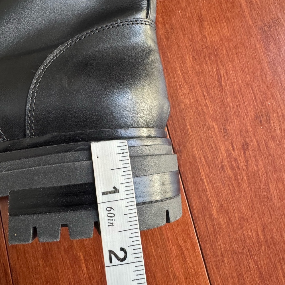 Beautiisoles Robyn Women Zoey Black Leather Lace up Combat Boots Eu37 US7 $449 - Picture 16 of 16